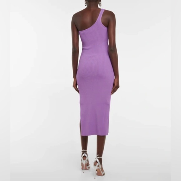 David Koma Side Twist One Shoulder Midi Dress Lilac - Picture 16 of 17